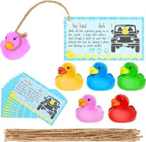 60 PCS Jeep Rubber Ducks in Bulk Assorted Duckies for Ducking Cruise Ducks Small