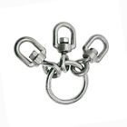1/4" Fishing 3 Way Swivels Ring Tackle Fishing Boat,Stainless Steel , 10 Pc