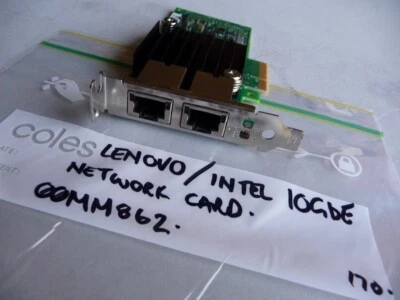 AU SELLER Lenovo Intel Dual-Port 10GbE Ethernet PCIe Network Card P/N: 00MM862 - Image 1 of 4