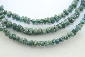 2.00 CTS NATURAL DRILLED BLUE DIAMOND ROUGH UNCUT BEADS LOT 2.00-3.00 MM - Picture 1 of 3