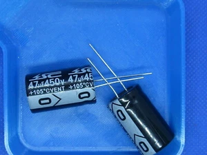 Condensadores electrolíticos radiales SC - serie KM - 450V 47uF - 2 piezas - Imagen 1 de 4