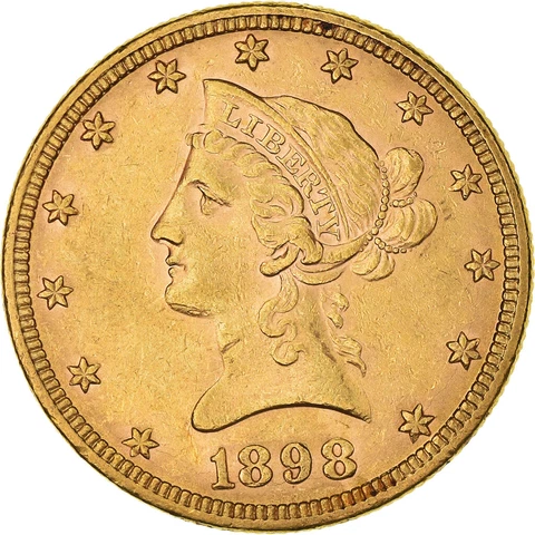 [#184822] Coin, United States, Coronet Head, $10, Eagle, 1898, U.S. Mint, Philad Cover
