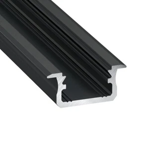 2m K1 LED profile extrusion channel, anodized black alu., diffuser, strip light - Picture 1 of 5