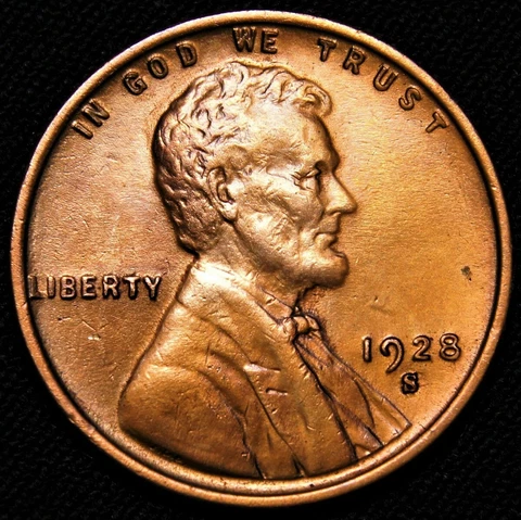 1928-S Large (S) Lincoln Wheat Cent, Rare!!! Cover
