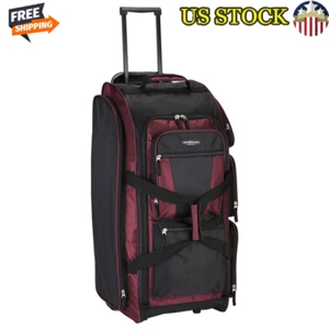 30 Inch Rolling Duffel Multi-Pocket Travel Bag Telescopic Handle Wheels New - Picture 1 of 5