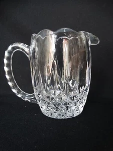 Cristal D'arques/Durand Clear Glass Scalloped Edge Longchamp 3 1/2" Creamer EUC - Picture 1 of 10