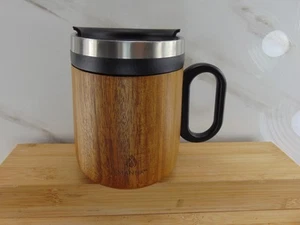 Manna Chalet Akazienholz Edelstahl Kaffee Reisebecher heiß kalt 12 Oz NEU - Bild 1 von 6