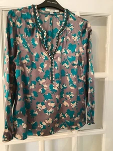Boden Silk Beaded Blouse Size 12 - Picture 1 of 3