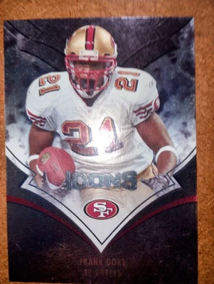 2008 Upper Deck Icons Silver Foil Frank Gore #84 San Francisco 49ers / Hurricane - Image 1 of 2