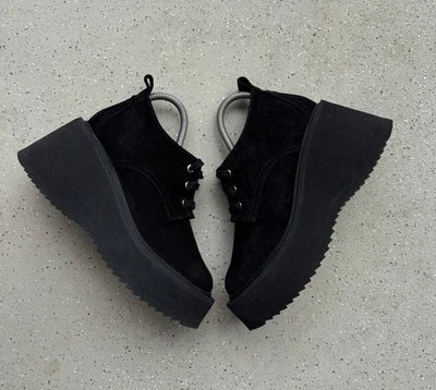 DDP Nicole Saldana Mujer Cuero Gamuza Demi Zapatos Plataforma Alt Gothic Rave y2k Foto 1 de 4