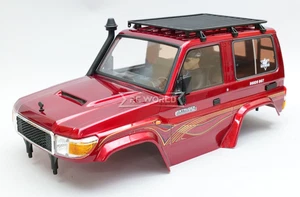 RC 1/10 Truck Body TOYOTA LAND CRUISER LC71 INTRUDER 2-Door 275mm -RED- - Picture 1 of 19