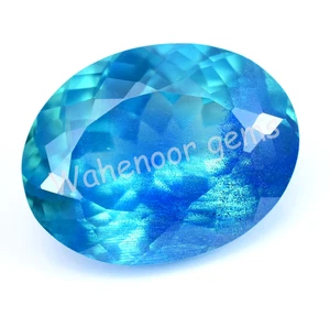 Flawless Natural Teal Sapphire 15.90 Ct Oval CERTIFIED Stunning Gemstone - Picture 1 of 7