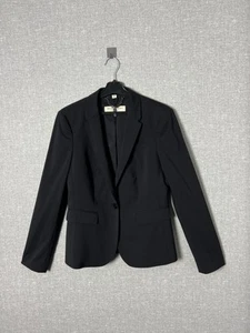 Burberry London Black Wool Blazer with Pleated Back Detail Women's Size US6 - Picture 1 of 18