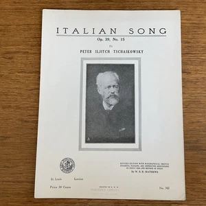 Italian Song~Tchaikovsky~Progressive 300 Series~#302~Art Publication Society - Picture 1 of 4