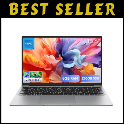 Portátil Celeron Win 11 15.6", 8GB RAM 256GB SSD, 100% sRGB Foto 1 de 4