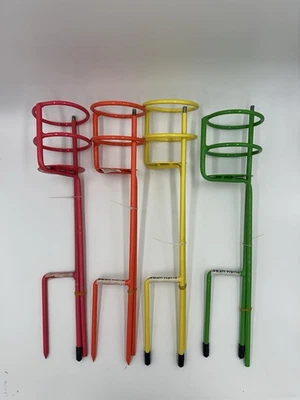 Heavy Duty Outdoor Beverage/Drink Holder Stakes, 4-Count, 33 Inch - Image 1 of 4