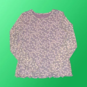 Girls Mesh Long Sleeve Purple Flower Top Size XL 14/16 - Picture 1 of 9