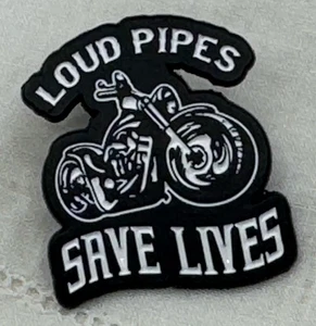 Motorrad 🏍️ Pin laute Rohre retten Leben!! Brosche Anstecknadel - Bild 1 von 3