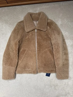 Gant Warm Khaki The Shearling Jacket Lamb Leather Lined Large - Image 1 of 4