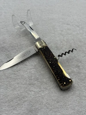 Puma Vintage Antique Cork Screw And 2 Blade Lockback Sportsman Knife (#75) - Image 1 of 4