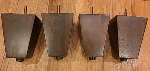 Gambe per mobili in legno coniche alte 4,5" (set di 4) divano poltrona divano ottomano (L56 - Foto 1 di 16