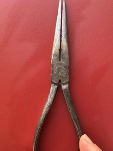 Vintage Utica Needle Nose Pliers w Wire Cutter Made In USA - Picture 1 of 5