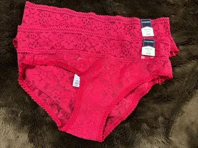 Трусики хипстерские Ambrielle нахальные красные кружевные средний размер/6 лот из 2 - Изображение 1 из 4