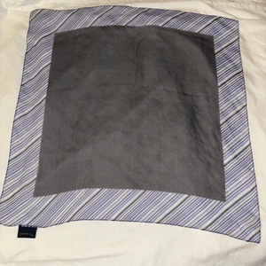 Charter Club Silk square scarf Blue Stripes 20x20 Made In Italy - Picture 1 of 14