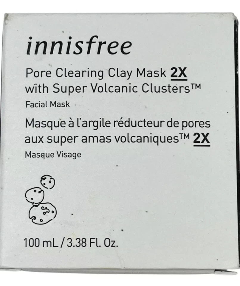 Nueva máscara de arcilla limpiadora de poros Innisfree 3,38 OZ 100 ML CON racimos súper volcánicos Foto 1 de 1