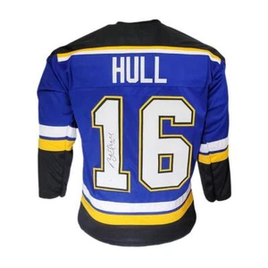 Brett Hull Signed St. Louis Modern Blue Hockey Jersey (JSA) - Picture 1 of 3