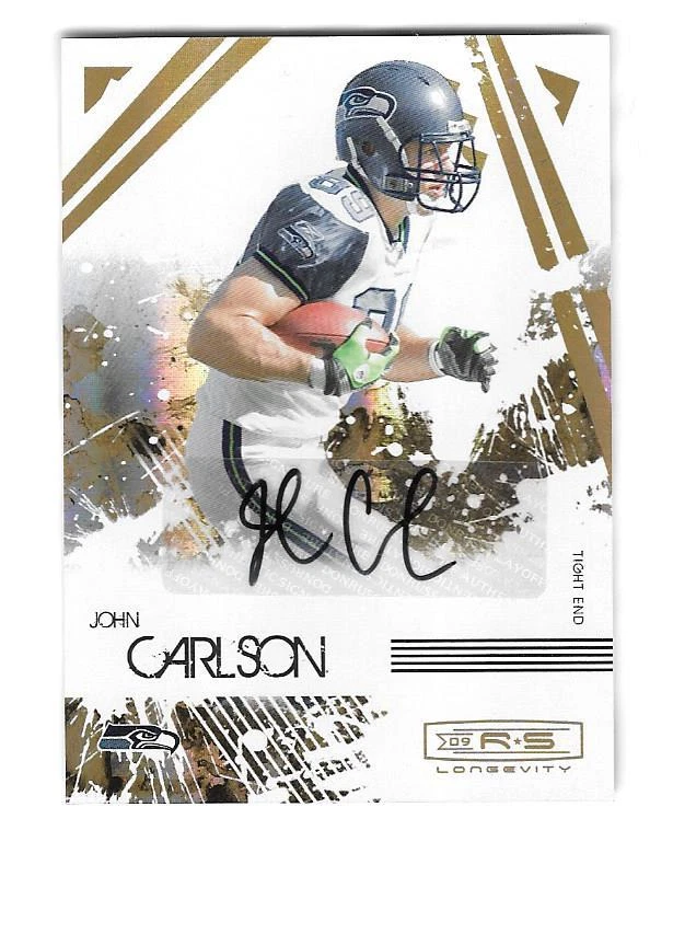 2009 Rookies and Stars Longevity Autograph #86 John Carlson 23/27 Auto Seahawks - Image 1 of 1