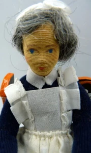 Vintage Erna Meyer German 5.5" WOMAN MAID DOLL 1:12 Dollhouse Size - Picture 1 of 3