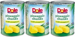 Dole Pineapple Chunks 3 Can Pack - Picture 1 of 2