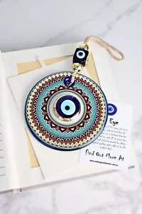 Evil Eye Double Glass Beads Multicoloured Wall Hanging - Foto 1 di 3