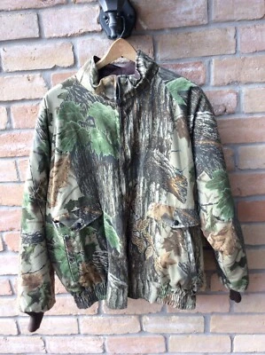 VTG Realtree Classics Camo Bomber Jacket Mens XL Hunting Full Zip USA Outdoors - Image 1 of 4