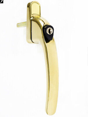 6 XEspag UPVC  Gold Inline Window Handles 40mm Spindle Key Locking. • 20.72€