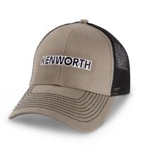 Kenworth Motors Trucks Sanded Black & Taupe Chino Twill Mesh Cap/Hat