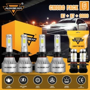 AUXBEAM 72W S2 H7 H7 9006 LED Headlights Conversion Kit High + Low Beam Fog Bulb - Picture 1 of 12