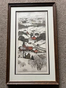 Numbered And Signed Etching “ Winter In The Country “ by Susan Hunt-Wulkowicz - Picture 1 of 20