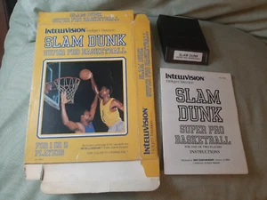 SLAM DUNK SUPER PRO BASKETBALL - Intellivision - NEW w/ NEVER UNFLATTENED BOX! - Picture 1 of 8