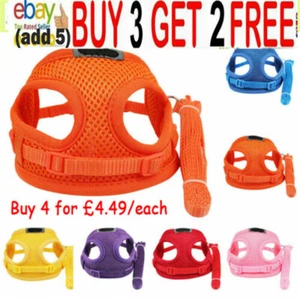 Tiny Dogs Harness Lead Set Mesh Teacup Puppy Chihuahua Rabbit Cat Toys Pera - Picture 1 of 15