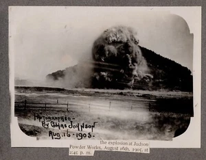 Original Antique Photo Explosion at Judson Powder Works Chas Johnson RARE! - Picture 1 of 6