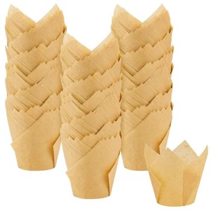 300PCS Tulip Parchment Cupcake Liners Standard Baking Cups Muffin Wrappers Pe... - Picture 1 of 5