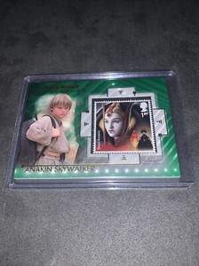 Anakin Skywalker 2020 Star Wars Masterworks /99 Green Queen Amidala Stamp Relic