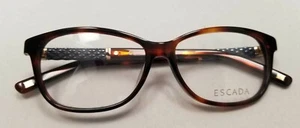 ESCADA VES319 C. 0748 BROWN ACETATE RECTANGULAR Eyeglasses Full Frame 52-14-140 - Picture 1 of 5