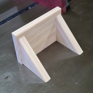 Unfinished Pine Wood Shelf, 6 Inch Simple Small, Wall Mount Trophy Display Stand