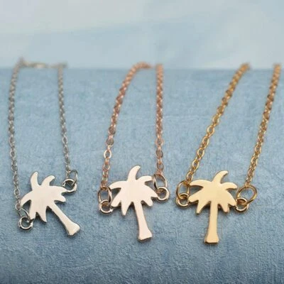 Trendiges Armband Armkette Palme tropisch tropical Baum gold silber rotgold  - Bild 1 von 3