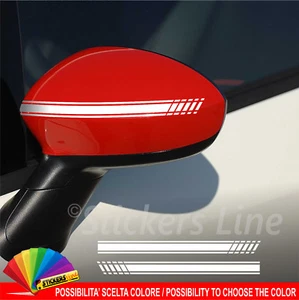 Adesivi calotte specchietti Fiat Grande Punto - Stile Abarth - strisce adesive - Foto 1 di 1
