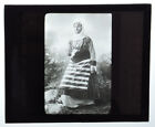 LADY IN BEAUTIFUL TRADITIONAL ETHNIC DRESS W/ HEAD SCARF, PHOTO ON GLASS