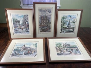 (Set of 5) CustomPeter Arno 1960’s Prints, Paris, France: Matted/Framed & Signed - Picture 1 of 14